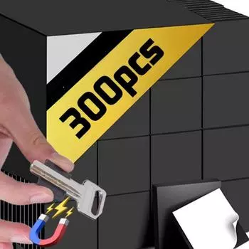 300 шт. квадратных магнитных листов, самоклеящиеся магниты, гибкие маленькие липкие магниты, наклейки для домашнего холодильника, офиса round-100pcs