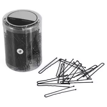 300 шт. модные волнистые тонкие U-образные зажимы-булавки для парикмахерских инструментов для самостоятельного укладки(Черный S) L чёрный