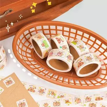 300 шт. мультяшные граффити-наклейки Capybara, многофункциональные самоклеящиеся наклейки для бутылок с водой, ноутбуков, чемоданов, ноутбуков 3