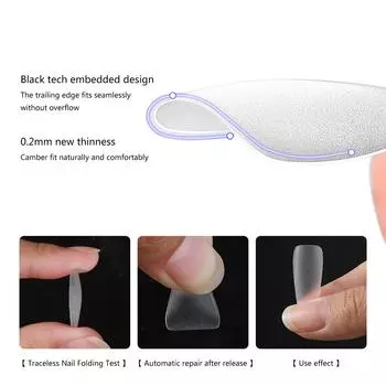 300 шт. накладных ногтей, короткие накладные ногти в форме гроба, полное покрытие, накладные ногти, ногти балерины, накладные ногти своими руками для салона 3