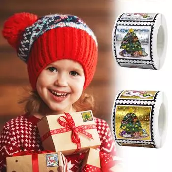 300 шт., наклейки с Рождеством, бронзовые наклейки, уплотнительные этикетки, наклейки для DIY, подарочная упаковка для выпечки, конверт, канцелярские товары, декор One Size золотой