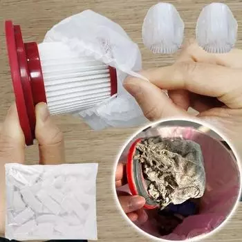 300 шт. одноразовый сетчатый фильтр для пылесоса прочный сетчатый мешок для сбора пыли универсальный ручной пылесос сменные аксессуары 100pcs