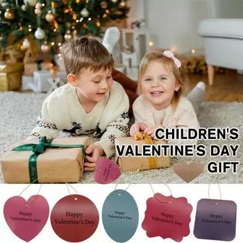 300 шт. открыток ко Дню святого Валентина в форме сердца, квадратных и круглых вырезов, самодельных поделок, картонной бумаги для любовных записок, школьных проектов 1 Set