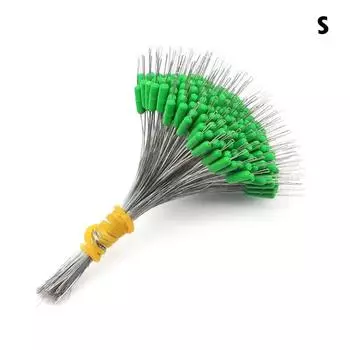 300 шт., овальный силиконовый поплавок для рыбалки, разъем для космических бобов, леска S