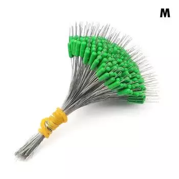 300 шт., овальный силиконовый поплавок для рыбалки, разъем для космических бобов, леска M