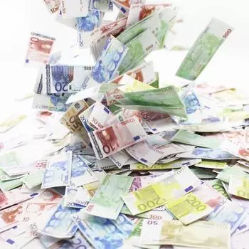 300 шт. поддельных игровых евродолларовых купюр, денежных купюр, практика двусторонней печати денег