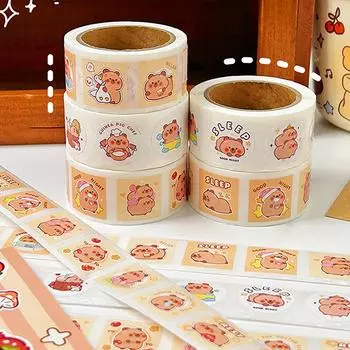 300 шт./рулон наклейки капибара милые водонепроницаемые граффити эстетические декоративные чемодан ноутбук чашка телефон дневник детские наклейки игрушка A2