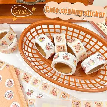 300 шт./рулон наклейки капибара милые водонепроницаемые граффити эстетические декоративные чемодан ноутбук чашка телефон дневник детские наклейки игрушка