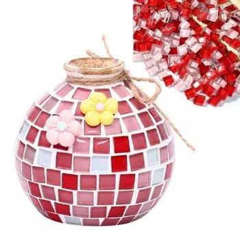 300 шт стеклянная мозаика гладкая поверхность яркий цвет мозаика DIY поделки блестящее стекло для домашних поделок F