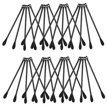 300 шт. ватных палочек с круглой головкой для удаления угрей, набор инструментов для удаления черных точек, одноразовые ватные палочки с двойной головкой для удаления черных точек для очищения пор лица жёлтый