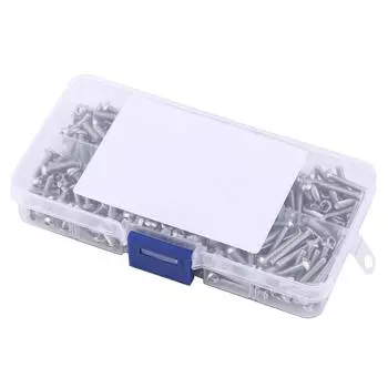 300 шт. винтов с шестигранной головкой и полукруглой головкой из нержавеющей стали M3, набор с гайками