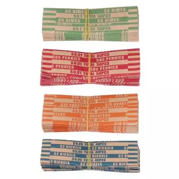 300 шт., защитная бумажная трубка для монет, устойчивая к поломкам, для ручного заполнения, автоматического подсчета монет $0.01