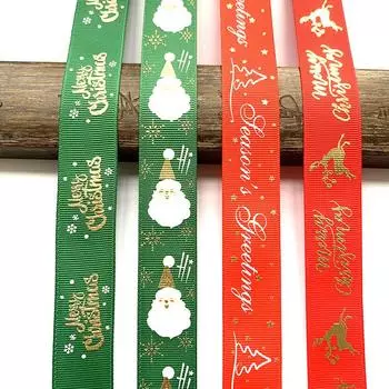300 см/118 дюймов в каждой упаковке Ленты для упаковки рождественских подарков Швейные атласные ленты для отделки букв Украшения Обертки зеленая красная лента для подарочной тесьмы Decora 2,5 см шириной
