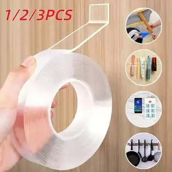 300 см антимасляный круглый акриловый влагостойкий и устойчивый к плесени нано двухсторонний клей, кухонный прозрачный наноклеевой ремень 1PC