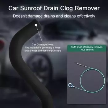 300 СМ Автомобильный Люк На Крыше Инструмент Для Очистки Слива Гибкая Длинная Автомобильная Нейлоновая Щетка Стеклоочиститель