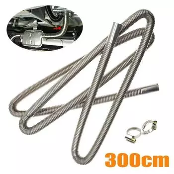 300 см выхлопная труба для парковочного воздушного обогревателя 2,5 см/1 дюйм внутренняя выхлопная труба из нержавеющей стали топливный бак дизельный газовый вентиляционный шланг CHINA