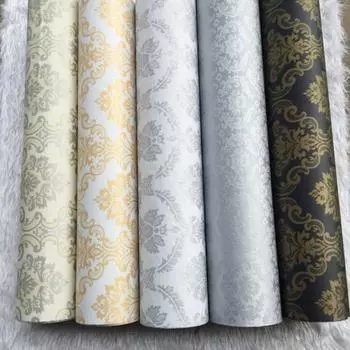 300 см x 60 см самоклеющиеся ПВХ водонепроницаемые обои наклейки на стену цветочный домашний декор гостиная спальня Black 60cm*3m