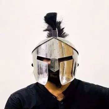 300 Spartan Helmet Silver Edition Средневековый стальной шлем с внутренней подкладкой Лучший подарок для него