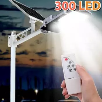 300 светодиодов Сплит Солнечный уличный светильник Водонепроницаемый Уличный Сад Солнечный свет Дом Пульт Дистанционного Управления Светодиодный Светильник Уличное Освещение Двора