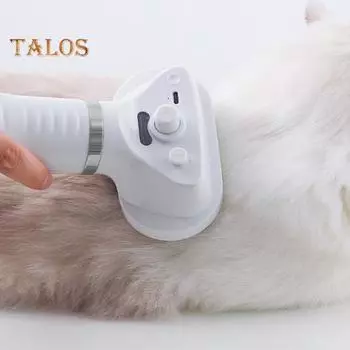 300 Вт тихий фен для домашних животных 2-в-1 фен для купания собак с массажным фен-пуходеркой щетка для домашних животных паровая щетка для груминга для маленьких средних собак и кошек US Plug серебряный