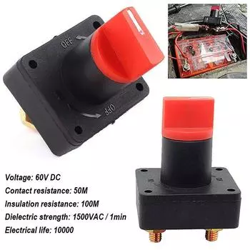 300A 12V/24V Current Battery Isolator Isolation Switch Disconnect Power Cut End Cut Off Switch Suitable For Boat Car Yacht Truck