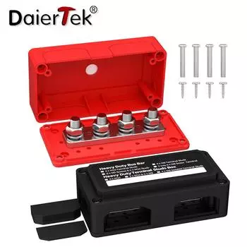 300A шина, сверхмощный блок распределения питания, конструкция модуля шинной коробки с 4X M8 (5/16 ) Клеммные шпильки для автомобиля, автофургона, лодки