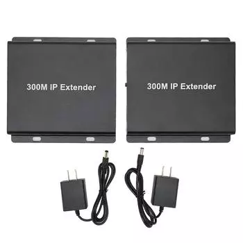 300M IP Extender HD 1080P HD Multimedia Interface Over CAT5e67 Direct 1 to 1 Extender IP US Plug