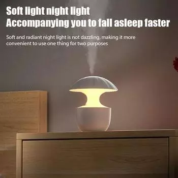 300ML Air Humidifier with Soft Night Lights USB Humidifier Cool Mist Maker Purify for Home белый