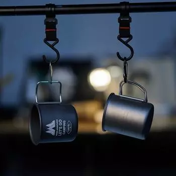 300ml Camping Mug Aluminium Alloy Folding Cup Nature Hike Mug Ultra-Light Camping Travel Water Cup Outdoor Camping Cookware серый