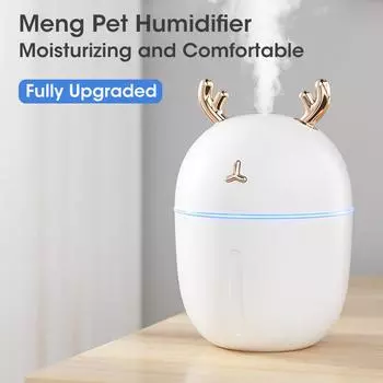 300ml Mini Air Humidifier Cute Air Purifier Aroma Diffuser For Home Car Air Freshener Mist Essential Oil Diffuser Night light синий