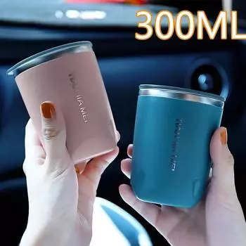 300ml Vacuum Flask Small Thermos Coffee Mug Cup Macarone Stainless Steel Thermal Insulated Cup Water Bottle Tumbler 300ml