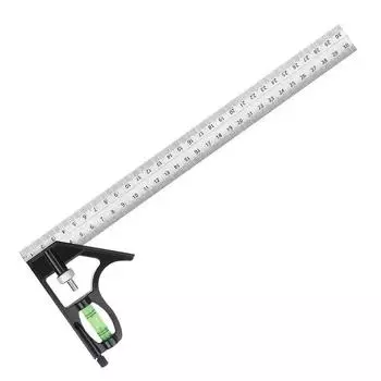 300mm Stainless Steel Angle Combination Square Ruler Mobile Horizontal Movable 45Degree Right Carpenter Woodworking Level Moving