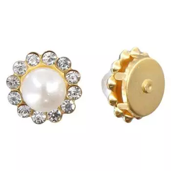 300Pcs Flower Claw Cup Rhinestones Pearl Rhinestones Shiny Pearl Flatback Gold Rhinestones DIY Crafts Mix 7.4mm 9.4mm 11.8mm