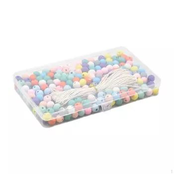 300Pcs Spacer Beads Wooden Charms 10mm DIY Crafting Loose for Jewelry Making