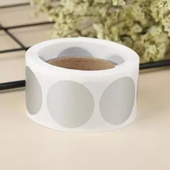 300шт круглые серебряные царапающие наклейки 1 дюйм скретч-этикетки наклейки 300pcs