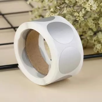 300шт круглые серебряные царапающие наклейки 1 дюйм скретч-этикетки наклейки