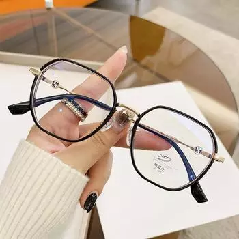 30129 Ретро Универсальная Студенческая Полигональная Оправа Для Очков Для Близорукости Женская Смешанная Партия Анти-Синий Свет Плоское Зеркало