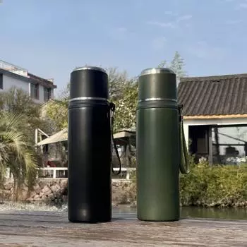 304 Деловая деятельность, Подарки, Офис, Двухэтажный альпинизм на открытом воздухе, Портативный, Автомобильный термос большой емкости 950ML чёрный