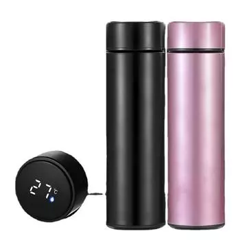 304 коммерческий дисплей температуры из нержавеющей стали контроль температуры интеллектуальная изолированная чашка, простая и портативная чашка для воды 500ml красный