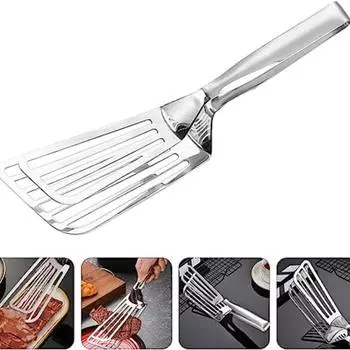 304 Кухонные щипцы 10-дюймовый универсальный захват из нержавеющей стали премиум-класса Зажим для хлеба/зажимы для стейка/зажим для жареного стейка/щипцы для барбекю/переворачиватель для бифштекса A
