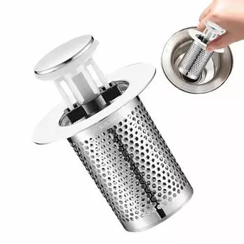 304 material kitchen sink filter with recessed handle for kitchen sink drainage to prevent clogging and filter residues