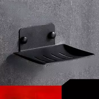 304 Мыльница Мыльница из нержавеющей стали Неперфорированная черная мыльница для ванной комнаты Настенная полка