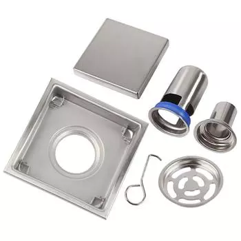 304 нержавеющая сталь 110 X 110 мм вставка для плитки для душа в ванной квадратный сливной фильтр для душа