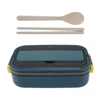 304 нержавеющая сталь Bento Box для взрослых ланч-бокс однослойный безопасный для микроволновой печи портативный разделенный Bento Box темно-синий