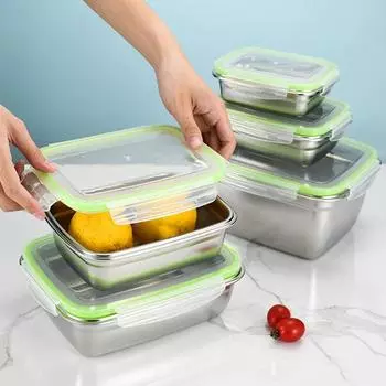 304 Нержавеющая сталь Bento Lunch Box герметичный термоконтейнер для хранения вещей для путешествий герметичный бытовые детские студенческие ланч-боксы