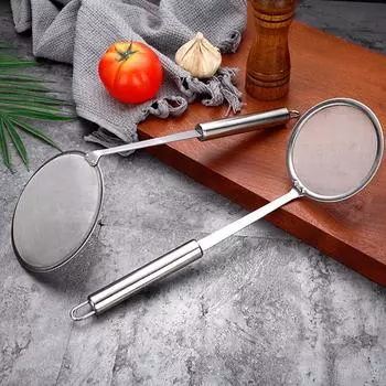 304 Нержавеющая сталь Большая шумовка Фильтр с мелкой сеткой Ложка Дуршлаг Многофункциональное сито для муки Кухонные гаджеты