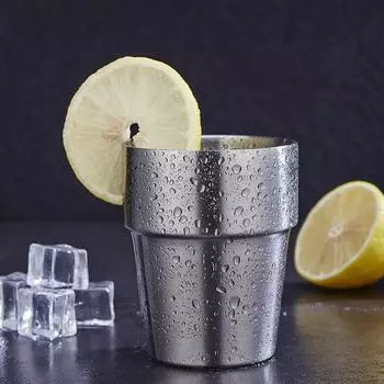 304 нержавеющая сталь Двойные стенки сохраняют холод пива кружка для кофе дорожная кружка не ожоги не падают чашки для воды чай вино молоко посуда 175ML