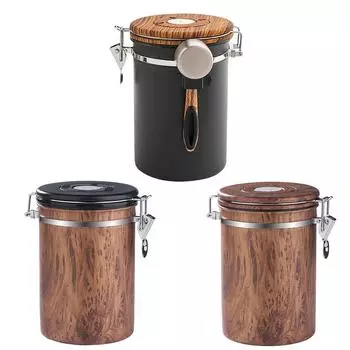304 нержавеющая сталь канистра для кофе 1.8 л вакуумный резервуар для кофейных зерен контейнер для хранения кофейных зерен чай герметичные банки для зерна орехи 1800ml