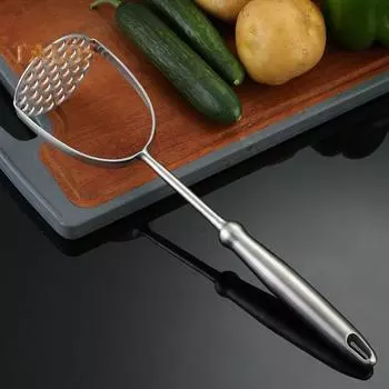 304 Нержавеющая сталь Картофелемялка с длинной ручкой пищевой многофункциональный ручной инструмент для измельчения моркови и овощей Кухонные гаджеты серебряный