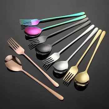 304 Нержавеющая сталь Кофейная ложка Круглая ложка Корейские ложки Мед Десерт Подарочная ложка для смешивания Столовые приборы